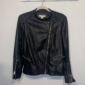 Pleather moto jacket